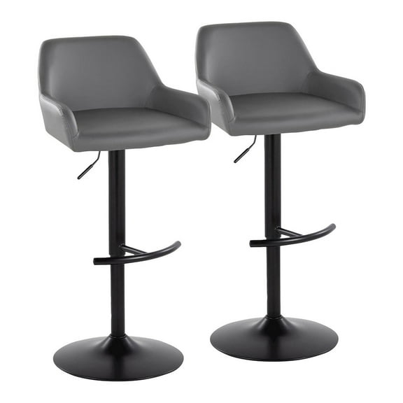 LumiSource Daniella Adjustable Barstool - Set of 2