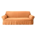 thumbnail image 3 of Yhmxh Funda elástica antideslizante para sofá, lavable, para sofá cama, fácil de colocar, con borde elástico y faldón, reutilizable y a prueba de polvo para sofás de 1 a 4 plazas., 3 of 6