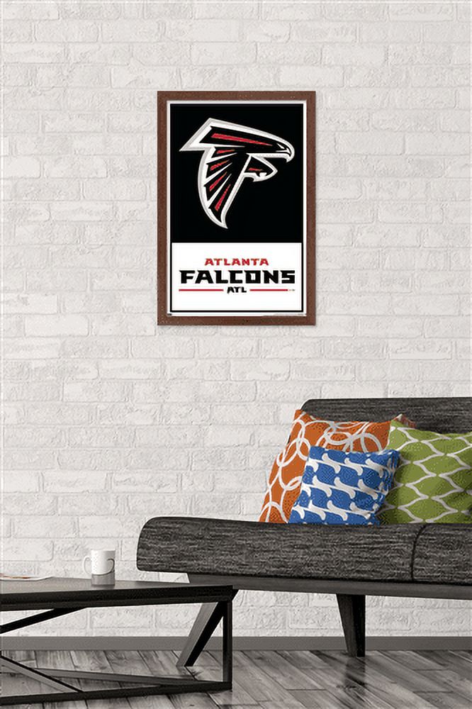 NFL Atlanta Falcons - Logo 21 Wall Poster, 14.725" x 22.375", Framed