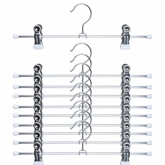 Mawa Pant Non-Slip Hanger with Clips (Set of 10)