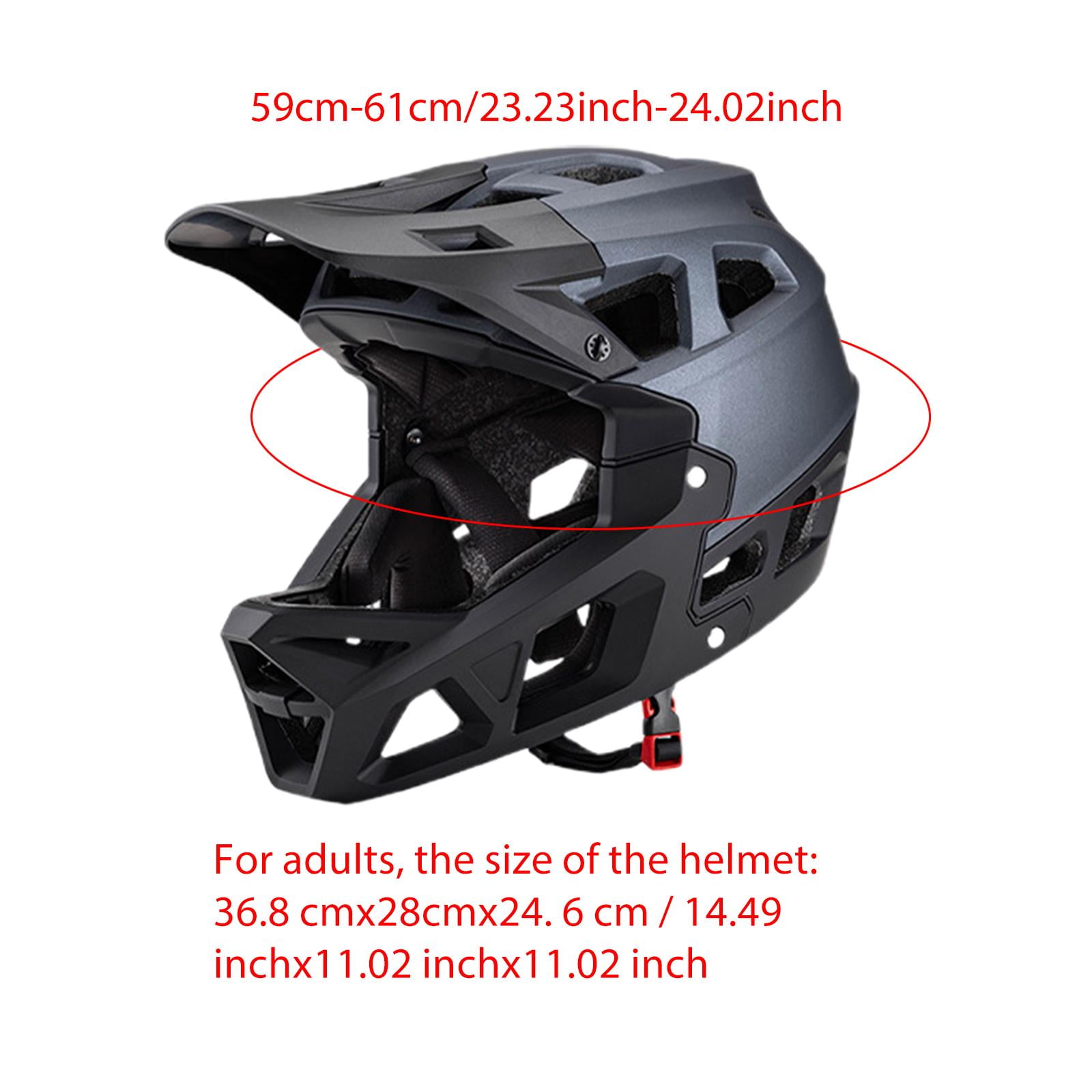 Ximing Full Face Bike Helmet Helmet Impact Resistant Streamlined Structure Off Road Mountain Bike Helmet for Biker Accessory L 59cm to 61cm Walmart