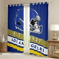 thumbnail image 2 of Erosebridal Los Angeles Curtains for Living Room,Yellow Stripes BlackoutCurtains Set of 2 (38x54),Rugby Helmet Curtains and Drapes (38x54),Stylish Living Room Decoration, 2 of 7