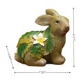 thumbnail image 1 of Estatuilla de animal de jardín conejo con hojas y flores, al aire libre Afortunado Sencillez, 1 of 4