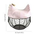 thumbnail image 2 of Vikakiooze 2023 Home Storage and Organization Eggs Holder Basket Organizer Storage Ceramic Fruit Container Kitchen Hen Decor, 2 of 3