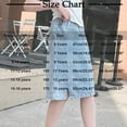 thumbnail image 2 of Wdfiry Jean Skirts for Girls 5-16 Years Teen Girls Solid High Waist Denim Skirts Tummy Control Classic Skirts, 2 of 5