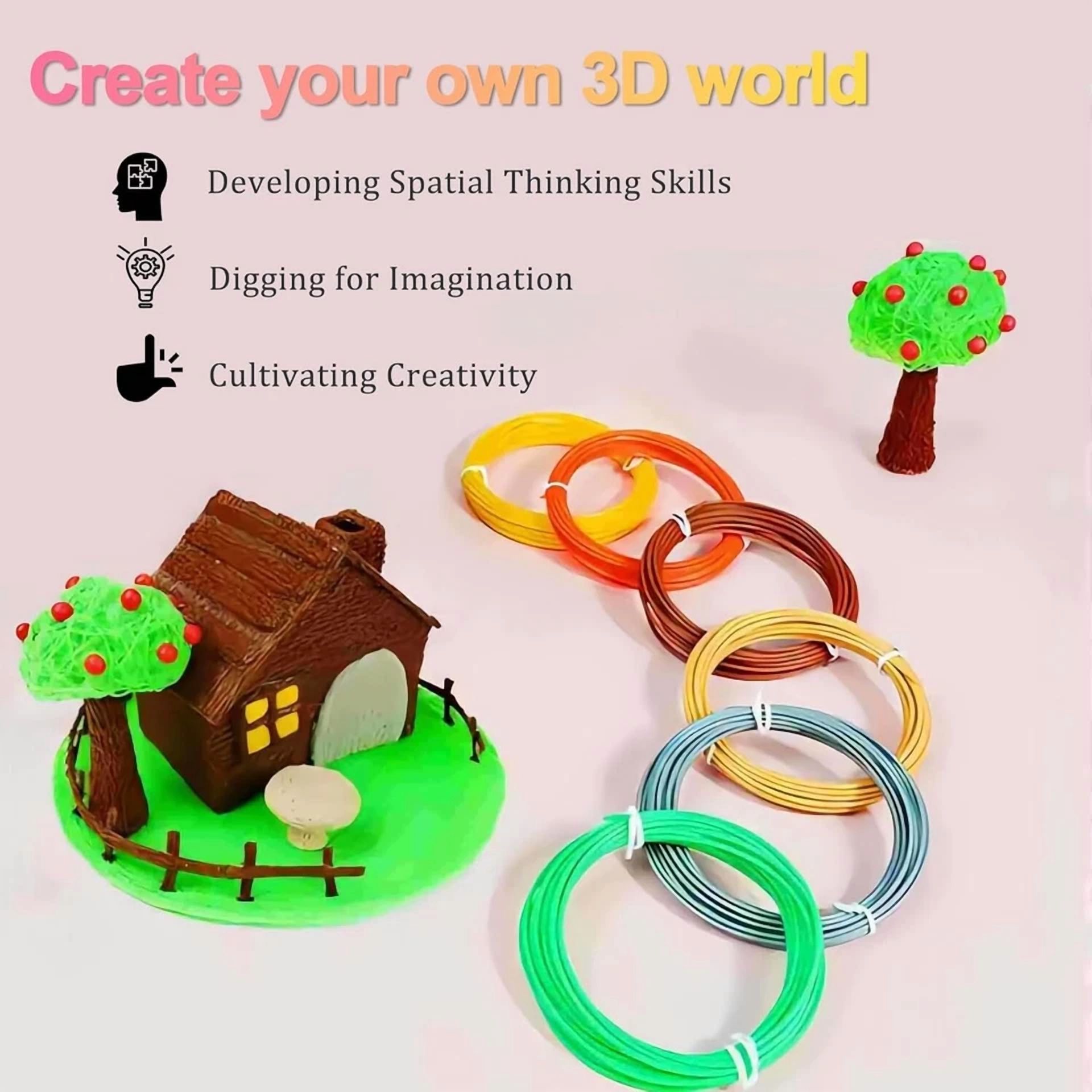 BUTTERFLY- 20 Colors 3D Pen Pla Filament Refills, Each Color 10Feet, Total 200 Feet, 1.75Mm