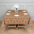 thumbnail image 3 of Orange Skull Pattern Square Tablecloth,Waterproof Square Table Cover,Wipeable Spillproof Washable Table Cover for Home Kitchen Party Decor 42"X42"(107x107cm), 3 of 6