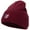 Maroon, variant on Ohio Map State Flag Embroidered 8 Inch Knitted Short Beanie - Maroon OSFM