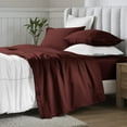 thumbnail image 3 of Superior Egyptian Cotton Deep Pocket 650 TC Sheet Set, Olympic Queen, Burgundy, 3 of 8
