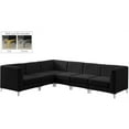 thumbnail image 4 of Meridian Furniture Alina Black Velvet Modular Sectional, 4 of 21