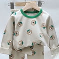 thumbnail image 3 of Ulanda Unisex Baby Boy Girl Cute Animal Print Sweatshirt&Pant Clothing Set Toddlers Cotton Outfits Set for Spring Autumn (Green, 12-18 Months), 3 of 4