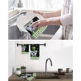 thumbnail image 5 of St. Patrick's Day Kitchen Dish Towels for Drying Dishes Set of 4, Lucky Shamrock Cute Puppy Hat Green Plaid Waffle Weave Microfiber Hand Tea Bathroom Towels Quick Dry & Absorbent Towel 15.7x23.6, 5 of 7
