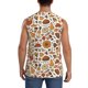thumbnail image 4 of Balery Thanksgiving Food Camisetas sin mangas para hombre, absorbe la humedad y protege contra el mal olor.-Small, 4 of 7