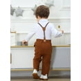thumbnail image 3 of ETHAN Baby Boy Clothes Suit 0-18M Infant Tuxedo 4-Piece Baby Boy Formal Outfits Set Dress Shirt + Vest + Pants + Bowtie, 3 of 8
