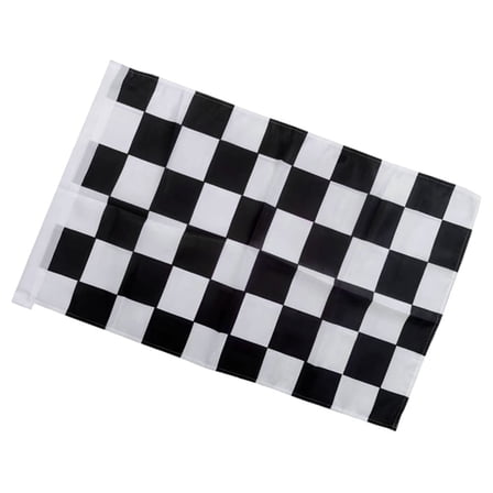 MIPCASE Screen Printed Double Sided Checkered Flag with Polyester Fabric and Sturdy Seam for Race Track Use
