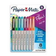 Paper Mate Flair Ultra-Fine Felt Tip Pens, Assorted Colors, 8 Count