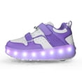 thumbnail image 3 of Kids LED Roller Skate Shoes with Wheel Light up Roller Shoes Kids Skates Sneakers Gift for Girls Boys Children, 3 of 14