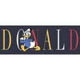 thumbnail image 2 of Women's Mickey & Friends Donald Duck Colorful Text  Graphic Tee Navy Blue Medium, 2 of 4