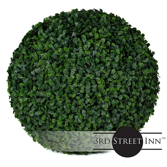 3rd Street Inn 15" Artificial Large Boxwood Topiary Balls - 2 Pack