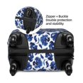 thumbnail image 4 of Xecao Blue Ink Flowers print Elastic Luggage Cover, with double-sided print , is perfect for travel, business, and daily use, 4 of 9