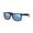 Matte Rubber Black Frame | Blue Mirror Lens, variant on Ray-Ban RB4165 JUSTIN COLOR MIX Square Shaped Non-Polarized Sunglasses for Men - Includes Official RAYBAN Eyewear Kit - Ideal Formal & Casual Wear Sunglasses - Grey Lens