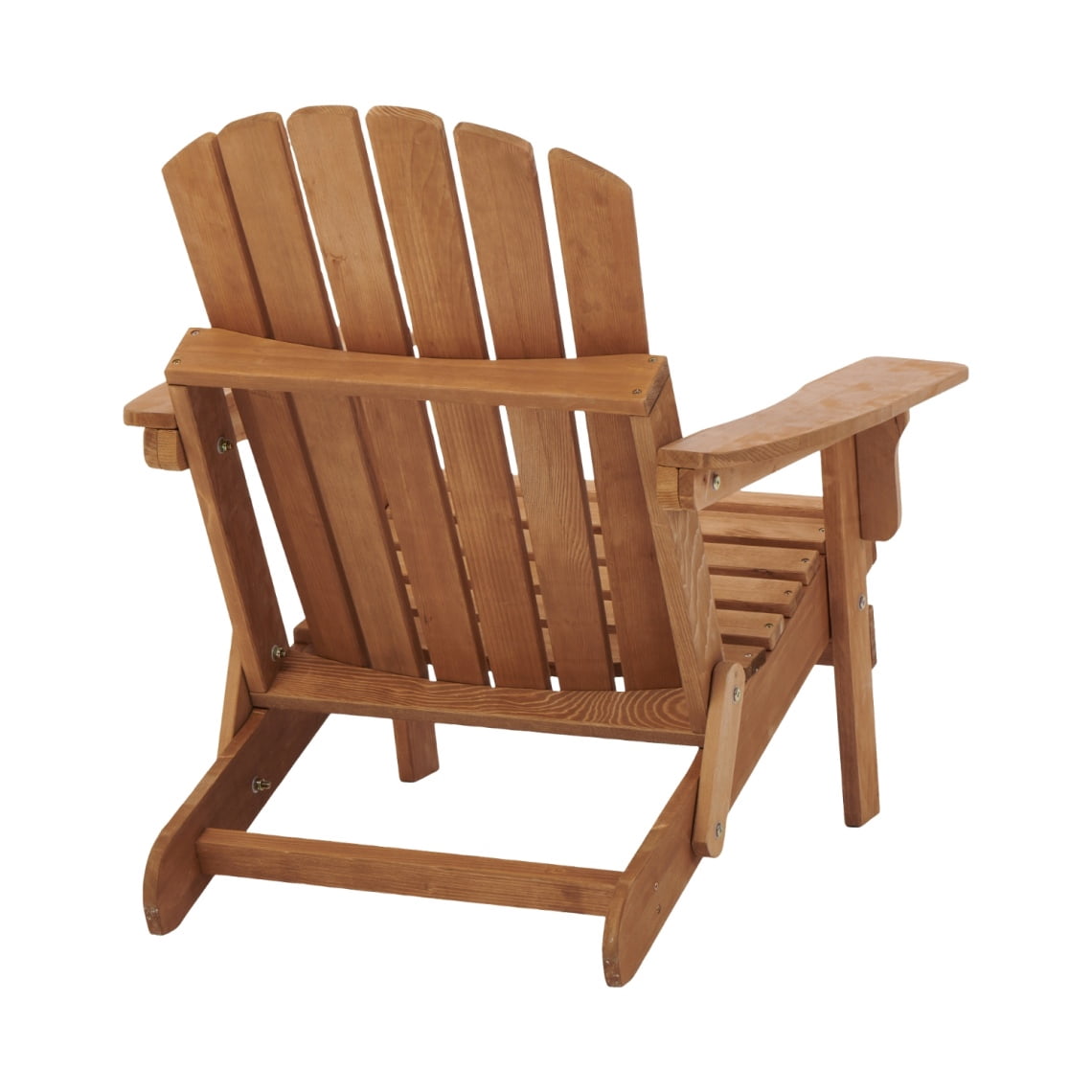 Extra Wide Folding Adirondack Chair with Pre-Assembled Seat - Sturdy Hemlock Wood Outdoor Lounge Chair for Patio, Deck or Garden (Supports 330 lbs)