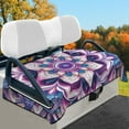 thumbnail image 2 of Yuyamidu Purple Boho Mandala Flower Golf Cart Seat Cover for 2 Seats Flannel Club Car Seat Blanket Golf Cart Accessories Decor Comfortable and Keeps Warm in Winter, 2 of 8