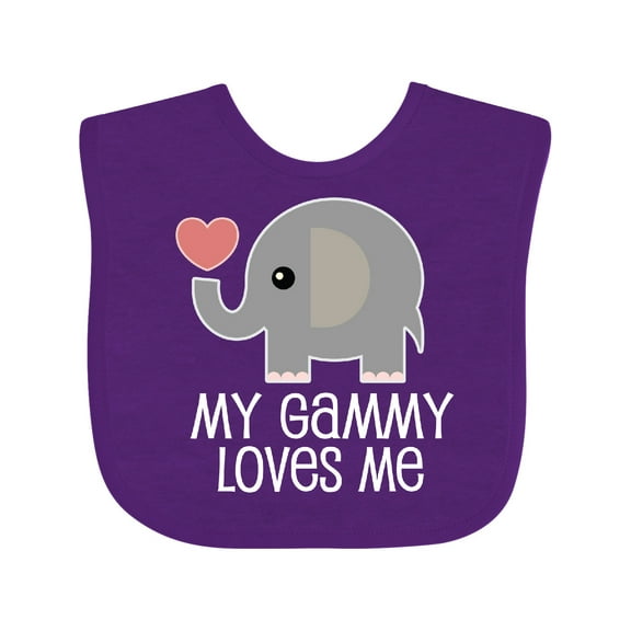 Inktastic My Gammy Loves Me Grandchild Boys or Girls Baby Bib