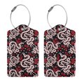 thumbnail image 3 of Fuzoiu Snake And Rose Print Premium Leather Luggage Tag,Travel Accessory,Luggage Tag for Suitcase Baggage Handbag Travel Bag,Name Card & Privacy Cover-1, 3 of 5