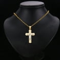 thumbnail image 3 of Gold 14K Two Tone Jesus Crucifix Cross Religious Pendant For Necklace or Chain, 3 of 8