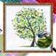 thumbnail image 1 of Kit Punto Cruz Impreso Con Cuentas Bordado Parcial Artesanía Artística para El 9CT 55x55cm, 1 of 9
