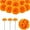 Orange, variant on Artificial Flowers,2.4x1.6in Artificial Marigold for Day of the Dead Flower,QZS Portable Flowers for Marigold Garland Making,Orange,60Pack