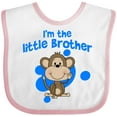 thumbnail image 3 of Inktastic I'm the Little Brother with Cute Monkey Boys Baby Bib, 3 of 4
