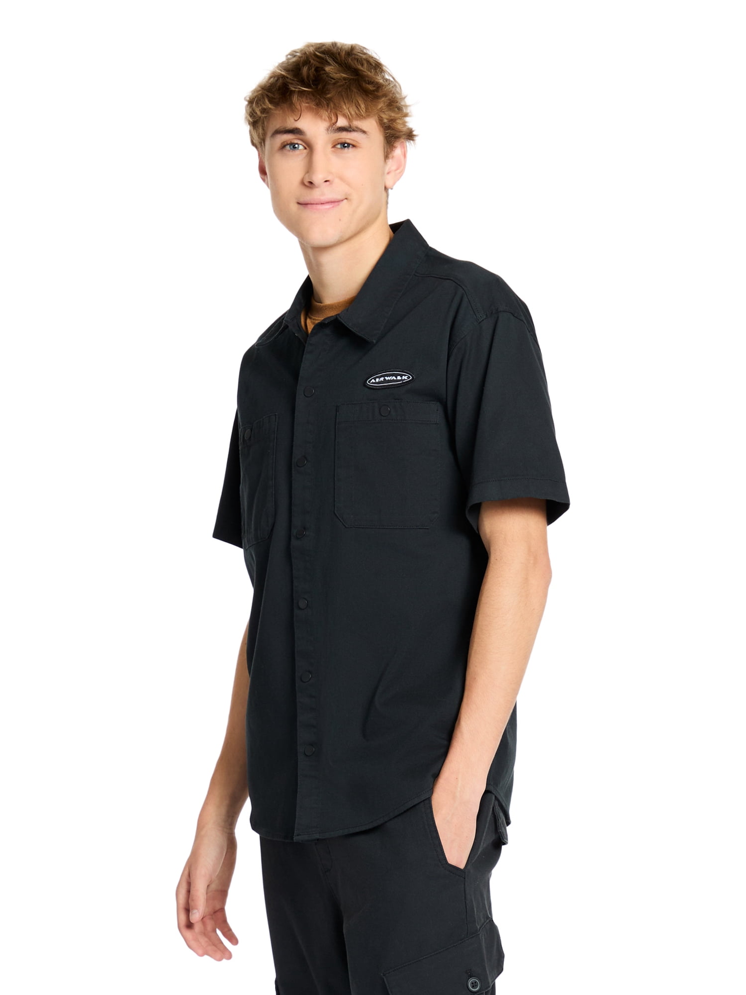 Airwalk Men's & Big Men's Short Sleeve Woven Shirt, Sizes XS-4XL