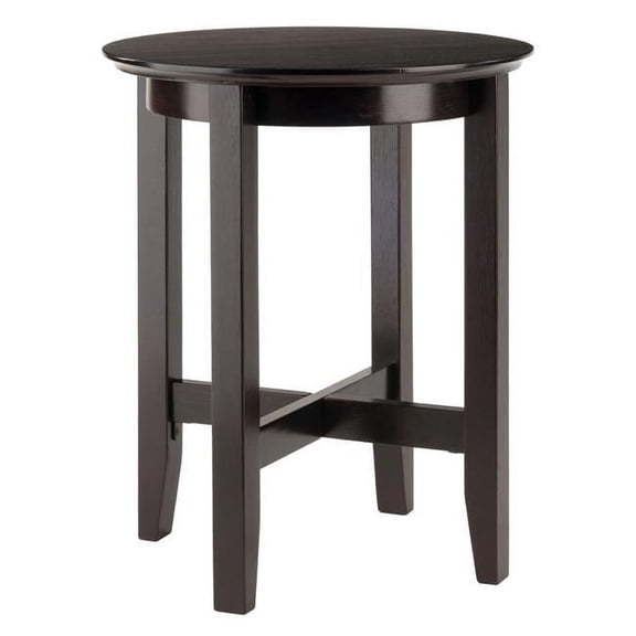 Toby End Table, Espresso - 21.9 in. x 18 in. dia.