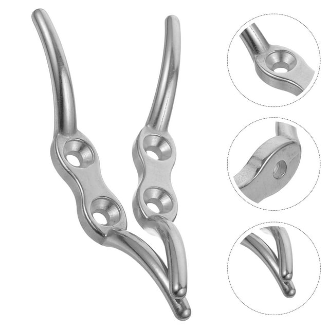 CHICHUMID 2Set Stainless Steel Boat Dock Cleat for Mooring 4 Inch Silver