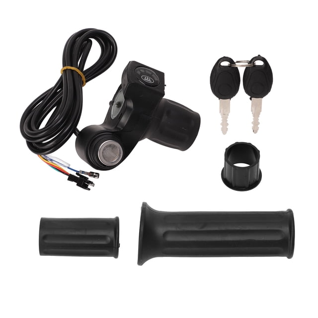 Empuñadura de acelerador para bicicleta eléctrica, 4 luces, medio bloqueo, empuñaduras de acelerador de giro de velocidad para patinete eléctrico, accesorios para bicicleta eléctrica de 48V YUNYI BRAND Deportes