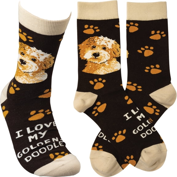 Primitives Socks - I Love My Goldendoodle