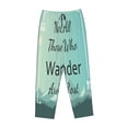 thumbnail image 4 of Balery Not All Those Who Wander Are Lost1 print Women's Pajama Pants,Ultra Lightweight Pjs,Lounge Pant-Small, 4 of 9