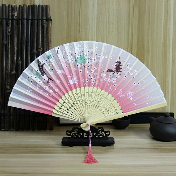 SHENMO Small Folding Hand Fans for Women Chinese Japanese 5pcs