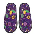 thumbnail image 1 of Fotbe Mardi Gras and Donuts Pantuflas Peludas para Mujer con Estampado, Zapatillas de Peluche, Zapatos de Invierno para Casa, Uso Interior y Exterior-Medium, 1 of 8