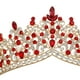 thumbnail image 5 of Tiara de boda, diadema, regalo, diadema decorativa, tocado de novia, corona, diadema Estilo B Rojo Dorado, 5 of 6