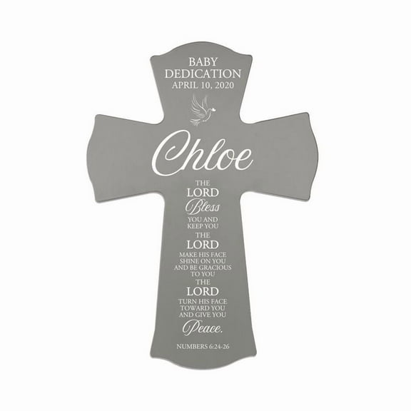 LifeSong Milestones 8x11.25in Black Wall Cross_Chloe Baby Dedication