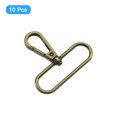 thumbnail image 3 of Uxcell 10 pack Swivel Clasps, 2" Oval Ring Lobster Clasp Claw Push Gate Snap Hook, Brass, 3 of 6