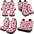 thumbnail image 3 of Uorisanigo Cute Strawberry 10 Pieces Auto Seat Cover Car Steering Wheel Accessories and Seat Belt Pads Auto Water Cup Pad Keychains Soft Easy to Install and Clean Auto Interior for Car SUV, 3 of 7