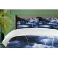 thumbnail image 4 of Ambesonne Ocean Duvet Cover Sets, Rain Clouds Storm Rays, 2-Queen, Blue, 4 of 7