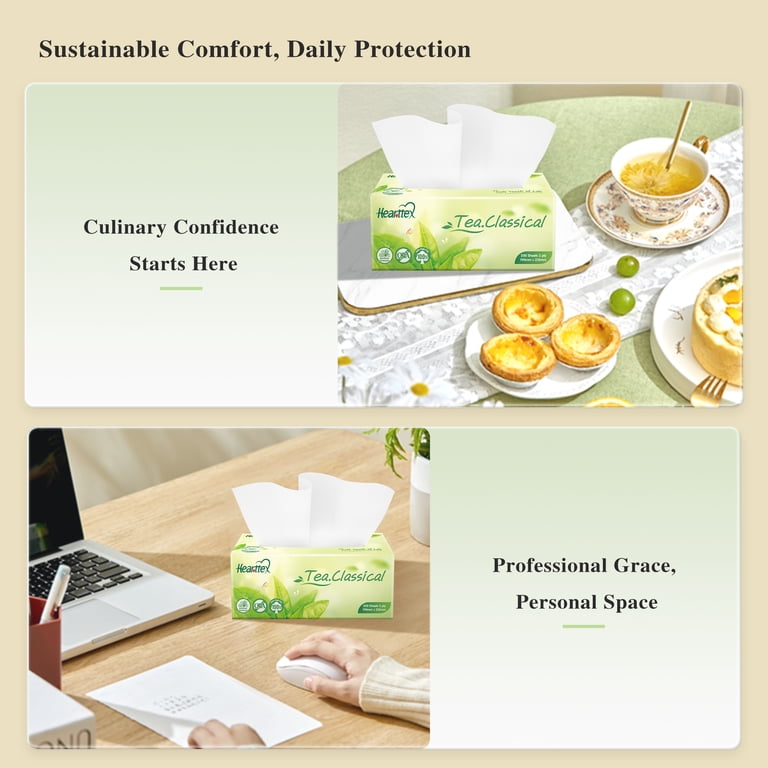 Hearttex Facial Tissues - FSC Certified, 2-Ply, Ultra Absorbent