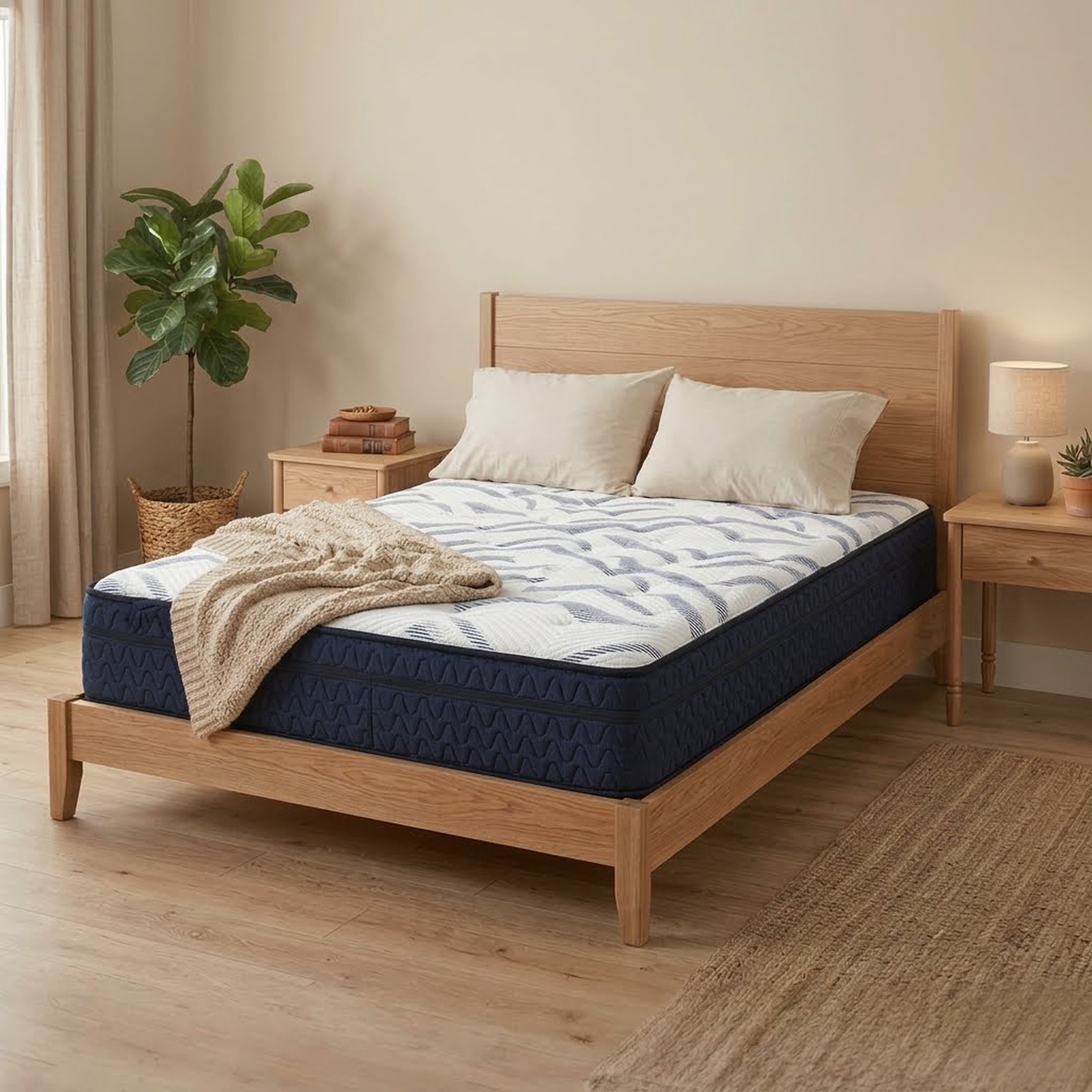Signature Design by Ashley Chime 12 Inch California King Mattress in a Box, Ultra Plush Hybrid Gel Memory Foam Mattress with Wrapped Coils, Lumbar Support and Motion Isolation