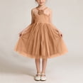 thumbnail image 4 of Tranfacy Robes d'Été pour Ados Enfants Sans Manches Couleur Unie Col Rond Style à Bretelles en Maille Été pour Ados Enfants, 4 of 6