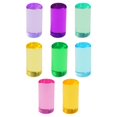thumbnail image 2 of BELOVING 8 Pieces Rainbow Building Blocks Set Gift Rainbow Acrylic Gemstone Cylinders 5cm, 2 of 9